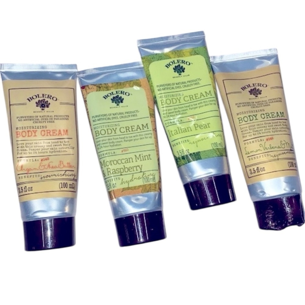Bolero Set of 4 body creams barely used